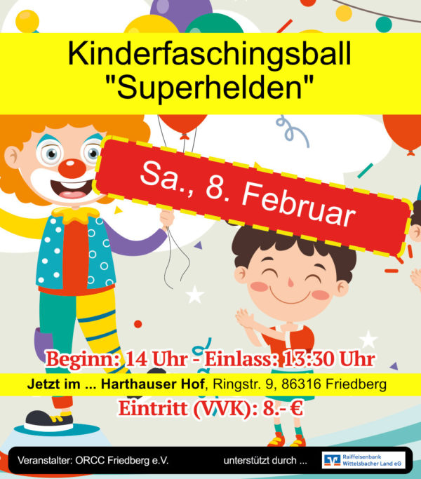 Kinderfaschingsball "Superhelden" (Sa., 8. Feb.)